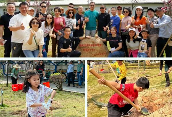 植樹活動現場場景 植樹活動現場場景